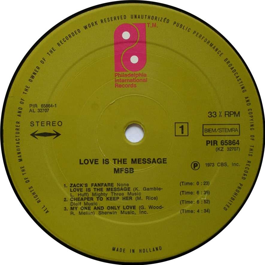 MFSB – Love Is The&nbsp;Message